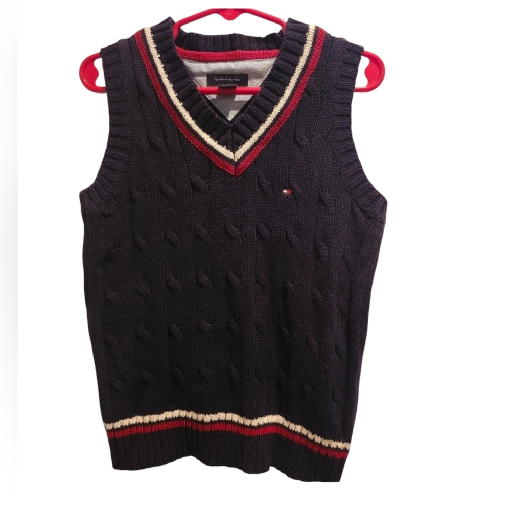 Tommy Hilfiger Navy Cable Knit Vest